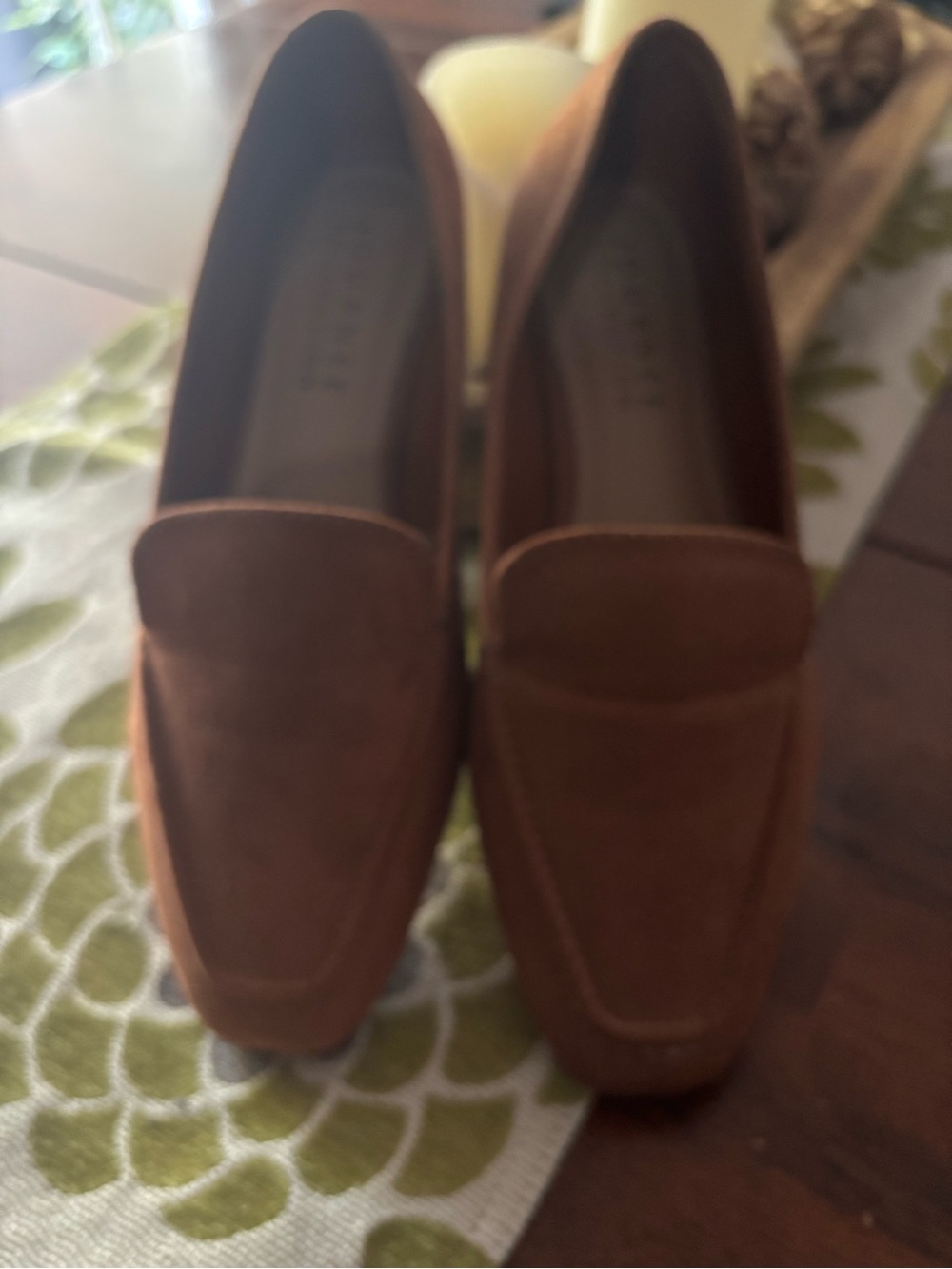Journee Collection Suede Loafers in Brown size 9